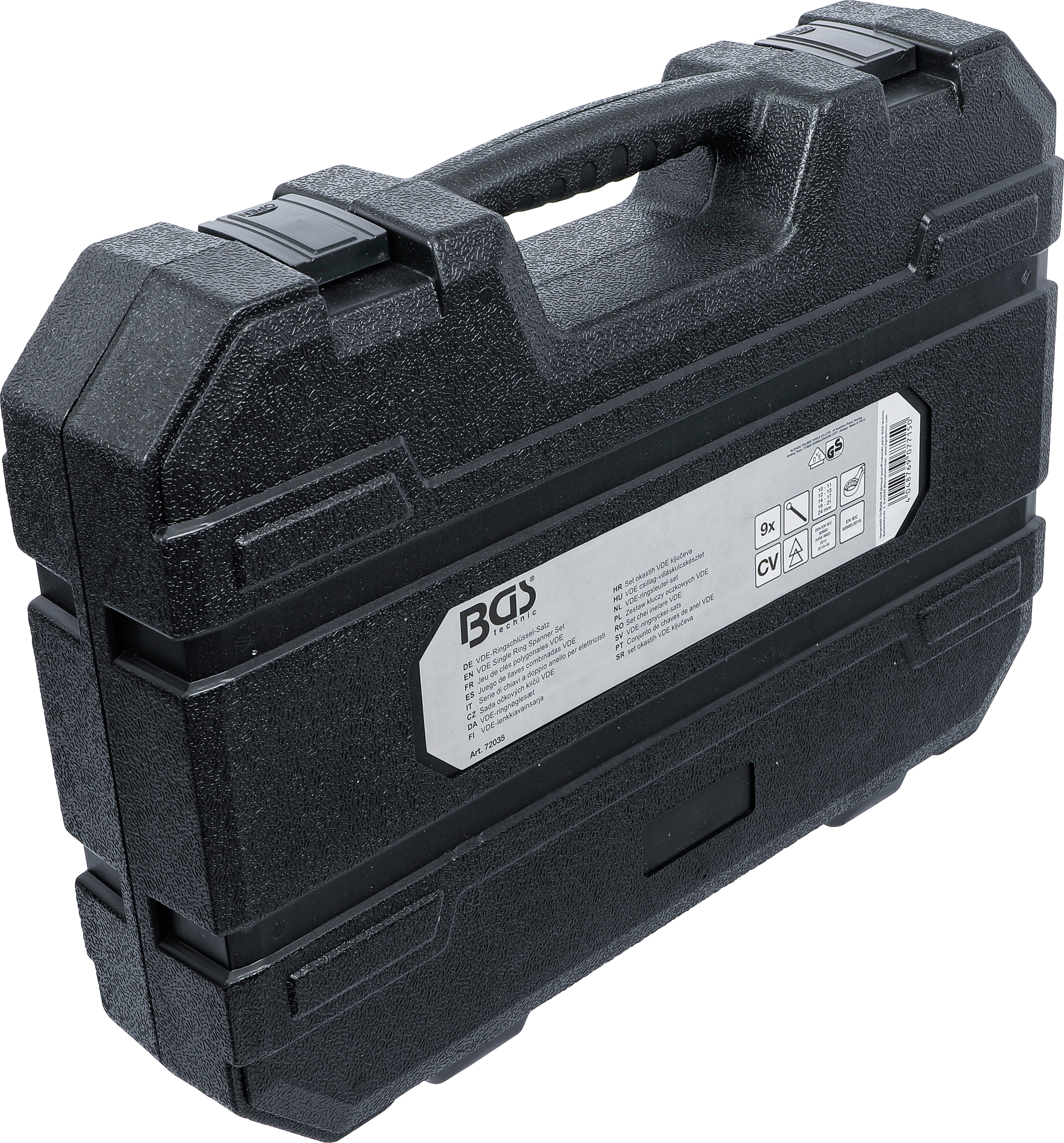 BGS VDE-Ringschlüssel-Satz | tief gekröpft | SW 10 - 24 mm | 9-tlg.